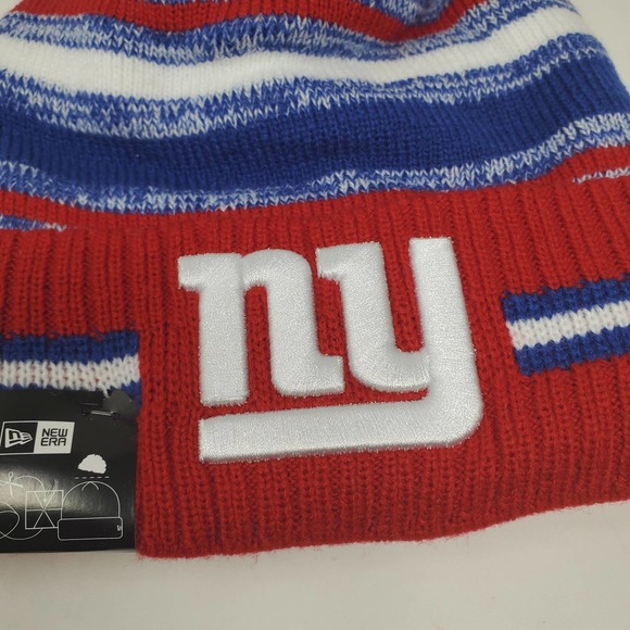 NEW 2021 NFL NEW ERA ON FIELD SIDELINE POM BEANIE - New York Giants - Picture 2 of 5